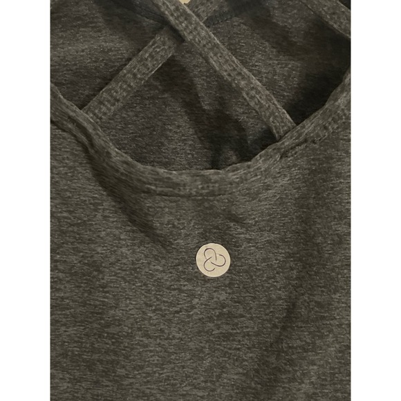 Zella Lola Live In Cropped Tank Charcoal Gray Sz Medium - Picture 3 of 4